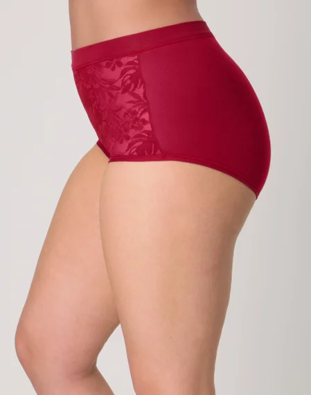 Bali Breathe Cotton Modal Lace High Rise Brief 4 Bali Breathe Cotton Modal Lace High Rise Brief
