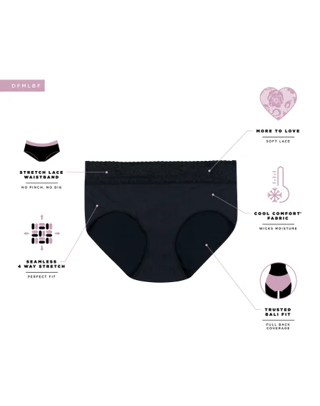 Modern Seamless Lace Trim Brief Underwear