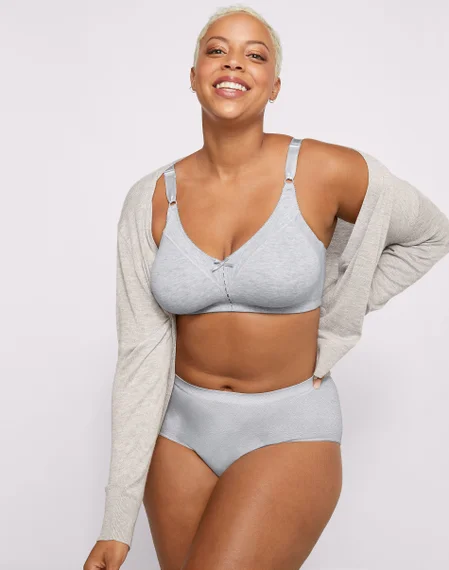 Double Support Cotton Blend Wireless Bra